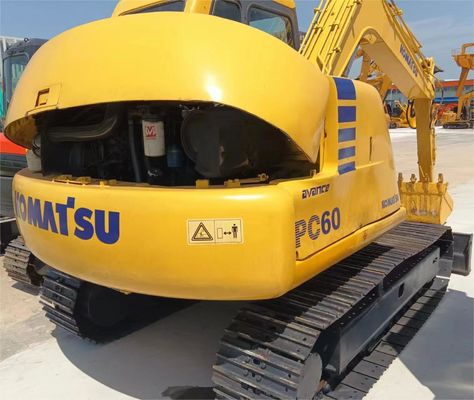 6 Ton Operating Weight Komatsu PC60 Mini Digger Crawler Excavator Used Year 2016