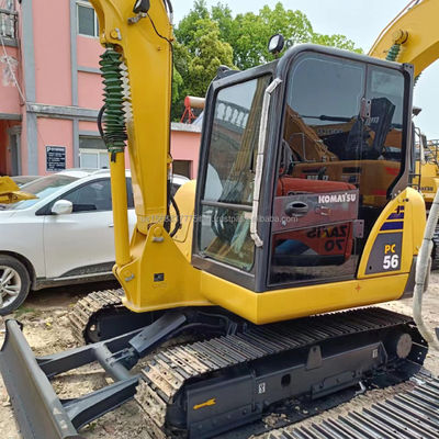 Used Komatsu PC56-7 Crawler Excavator with Low Working Hours and 5ton Operating Weight