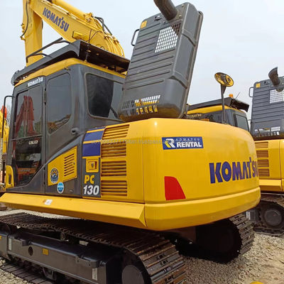 Used Komatsu PC130 Excavator 13 Ton in Shanghai Secondhand Digger with Original Valve
