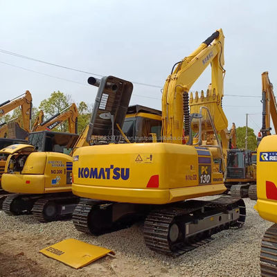 Used Komatsu PC130 Excavator 13 Ton in Shanghai Secondhand Digger with Original Valve