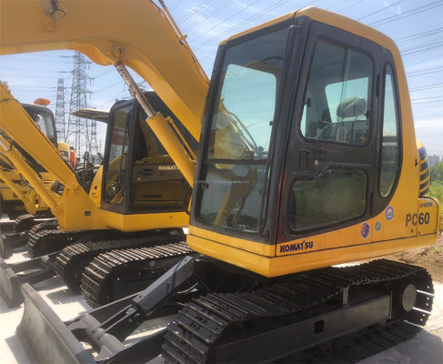 6TON Operating Weight Hydraulic Excavator Crawler Original Komatsu PC60 Used Excavator