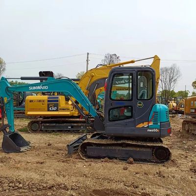 Second Hand Sunward SWE 60E 6ton Excavator Hydraulic Crawler Backhoe Mini Digger 2016