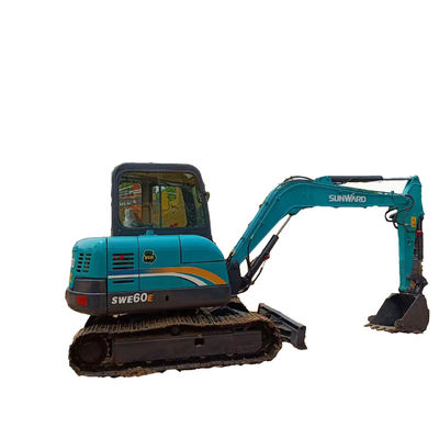 6T Used Sunward SWE60E Excavator Hydraulic Crawler Backhoe Mini Digger with 0.5M³ Bucket