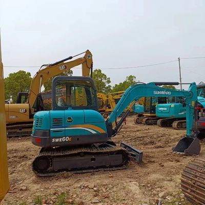 6T Used Sunward SWE60E Excavator Hydraulic Crawler Backhoe Mini Digger with 0.5M³ Bucket