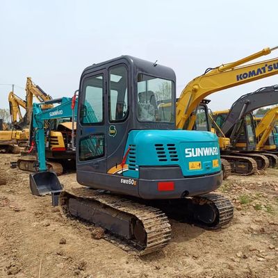 6T Used Sunward SWE60E Excavator Hydraulic Crawler Backhoe Mini Digger with 0.5M³ Bucket