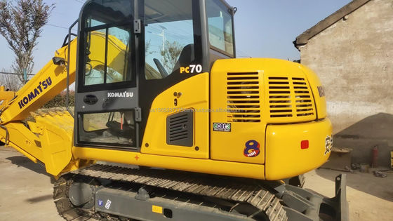 7 Ton Komatsu PC70 Used Mini Excavator with Original Hydraulic Cylinder and Valve