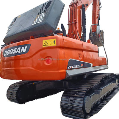25 tons Digger DX225-7 DX225Lc Excavator 115kw 0-2000 Working Hours Used Doosan Excavator
