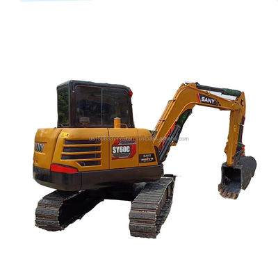 6TON Used Sany SY60C Excavator with Original Hydraulic Valve and Excellent Condition