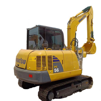 Used Komatsu PC56-7 Crawler Equipment 5ton Excavator with 0.22M³ Bucket Capacity