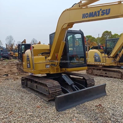 7 Ton Operating Weight Used Komatsu PC70 Mini Excavator Hydraulic Crawler Excavator