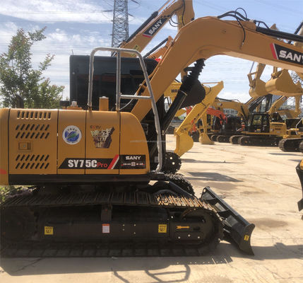 Second-hand SANY SY75C Pro Excavator Great Performance Hydraulic Construction Machine