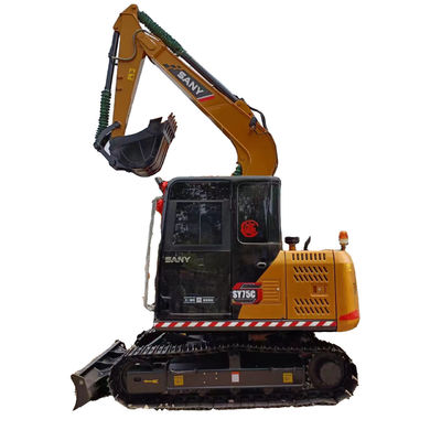 Sany SY75C Pro Amphibious Excavator 7ton Operating Weight Used Unit with Competitive