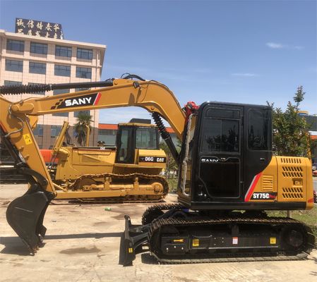SANY SY75C Pro Excavator 7 Ton Operating Weight Original Hydraulic Pump and Used Unit
