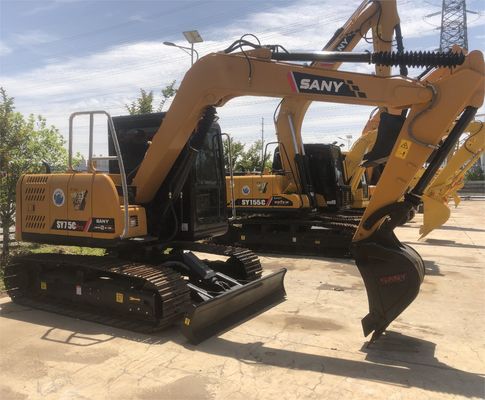 41.1 kw Engine SANY SY75C Pro Excavator Excellent Working Performance Guaranteed